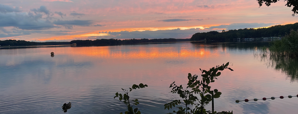Der Gudelacksee bei Sonnenuntergang